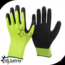 SRSAFETY 13G tricoté en nylon à revêtement latex gant de travail / latex gants de palme / latex trempé gant